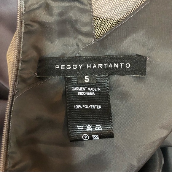 Vintage Y2K Peggy Hartanto Geometric Illusion Red Carpet Formal Cocktail Dress - Picture 7 of 9